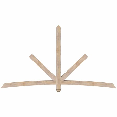 Ekena Millwork Alberta Smooth Timber Gable Bracket, Douglas Fir, 96"W x 52"H x 3 1/2"D x 3 1/2"F, 13/12 Pitch GBW096X52X0404ALB00SDF